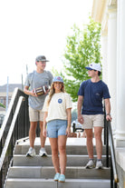 Ole Miss Dusty Blue Hat with a patch of the Ole Miss seal