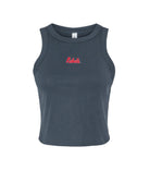 Ole Miss Navy Tank Top with Red script “Rebels” logo embroidery on the chest
