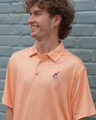 Auburn University Orange Men’s Diamond Polo with the Original Aubie basketball logo embroidery