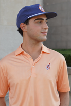 Auburn University Orange Men’s Diamond Polo with the Original Aubie Basketball Logo embroidery