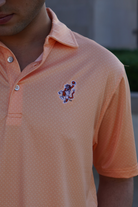 Auburn University Orange Men’s Diamond Polo with the Original Aubie Basketball Logo embroidery