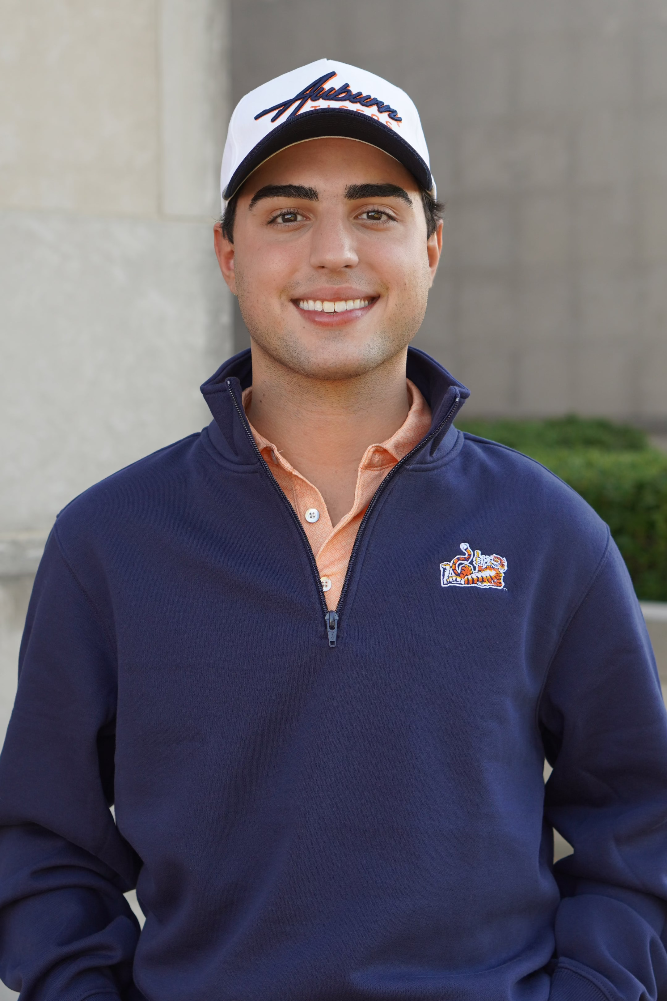 Auburn University Navy ¼ Zip Sweatshirt with Original Aubie Logo Embroidery