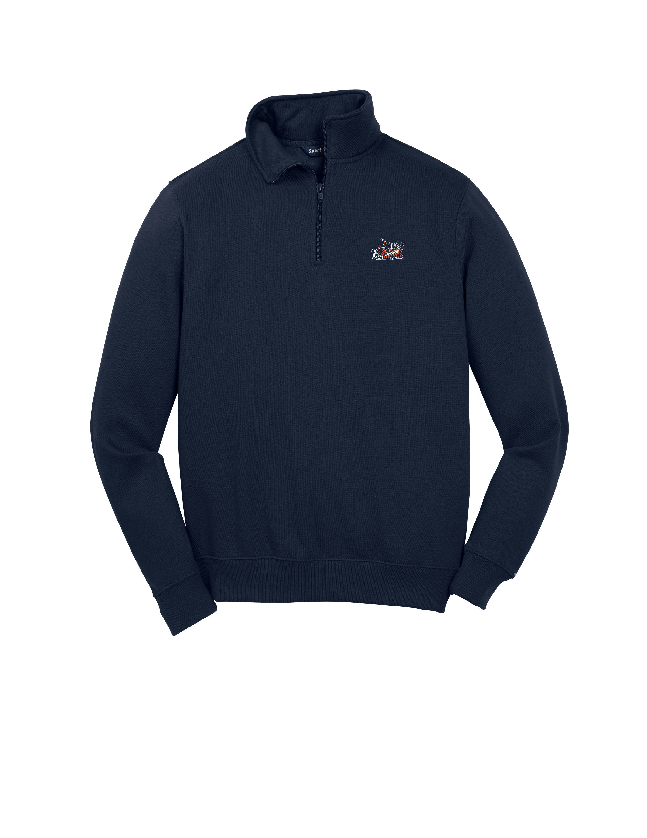 Auburn University Navy ¼ Zip Sweatshirt with Original Aubie Logo Embroidery