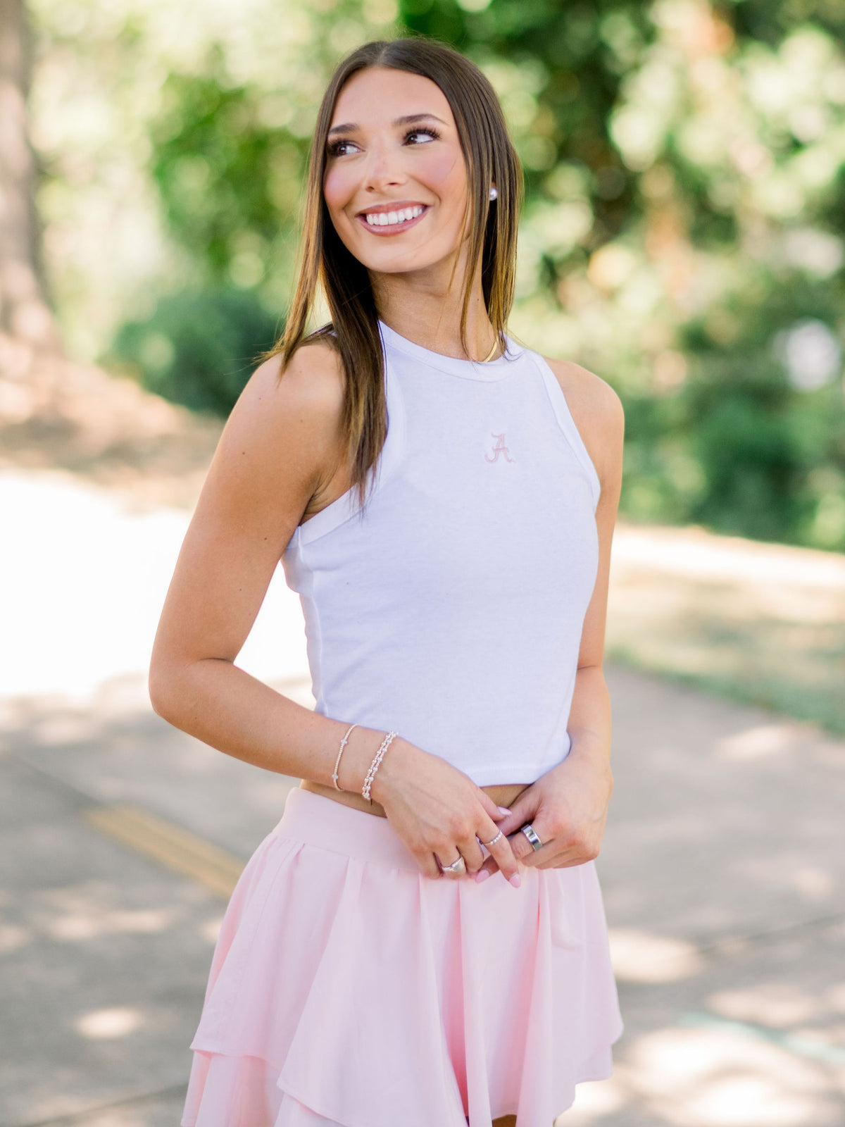 Pink Script A Tank Top