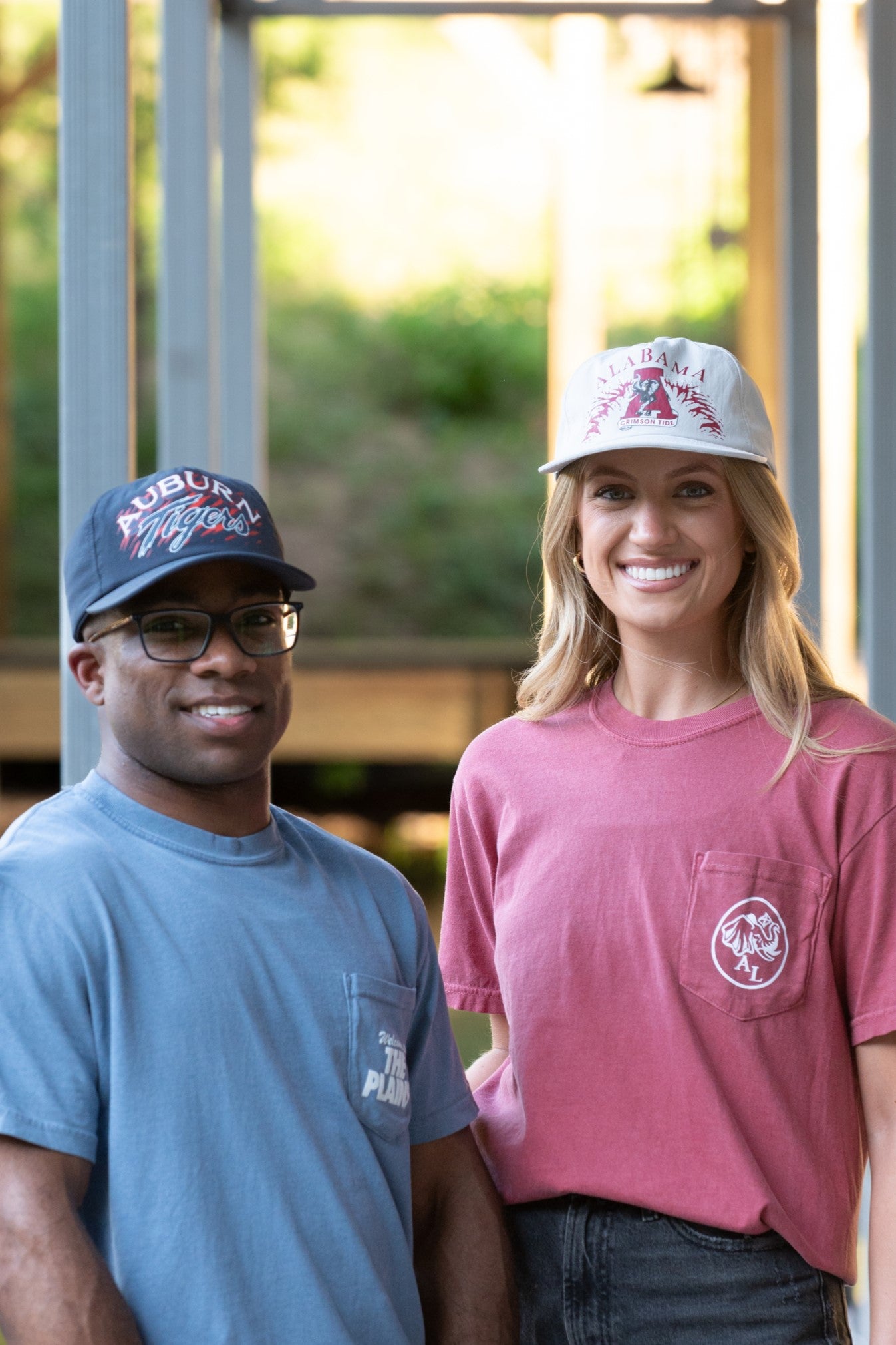 University of Alabama Light Grey Hat with 'ALABAMA', the Vintage A Logo, and a wave design in Red and White