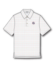 Ole Miss Windowpane Polo with the SIP Circle Logo embroidered on the left chest