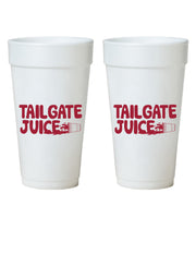 University of Alabama White Styrofoam Cup with Red text “Tailgate Juice”