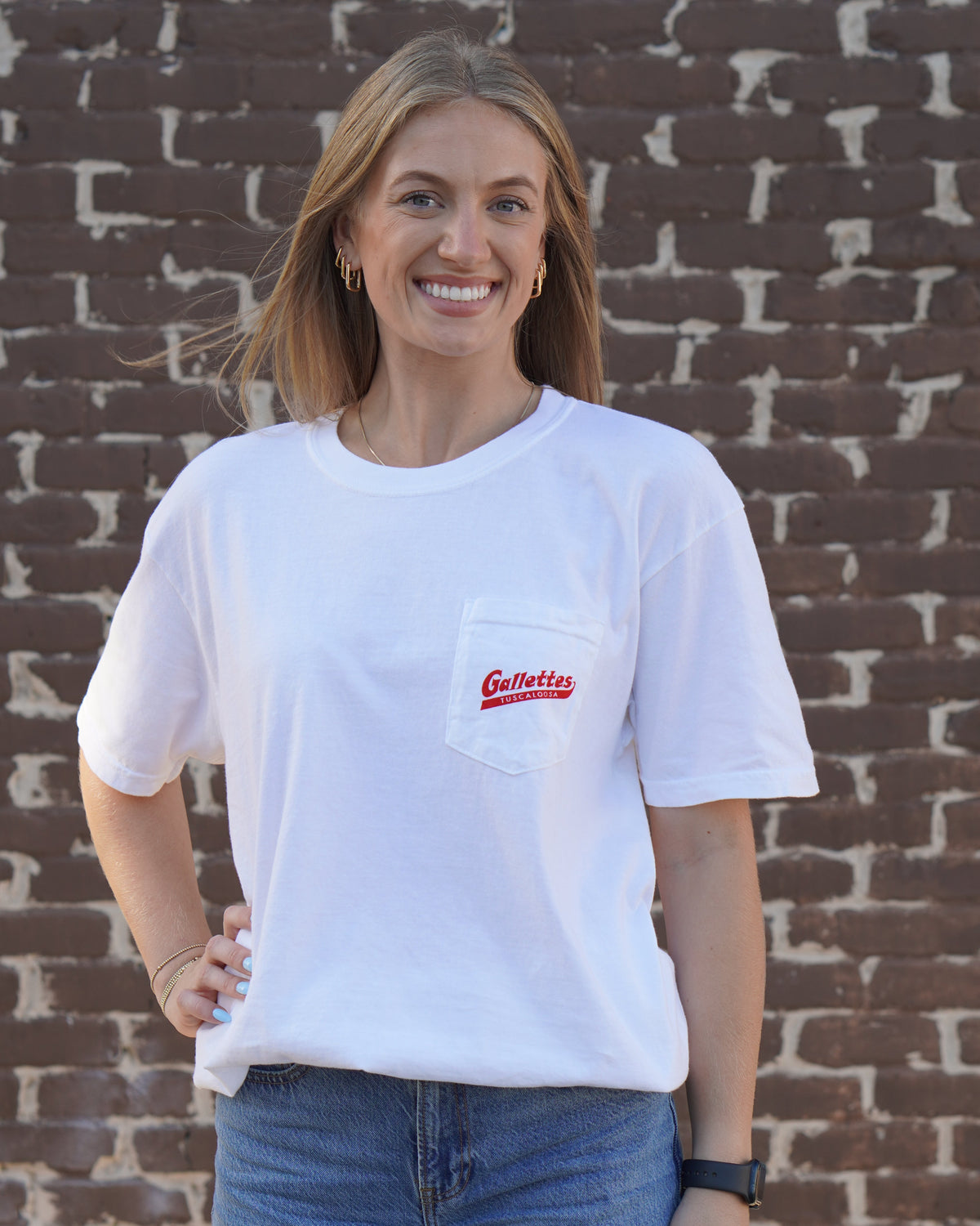 Front Pocket with a Red Gallettes logo