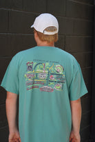 University of Alabama  Tuscaloosa Seafoam Comfort Colors T-Shirt with a graphic map of The University of Alabama landmarks (Back)