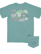 University of Alabama  Tuscaloosa Seafoam Comfort Colors T-Shirt with a graphic map of The University of Alabama landmarks (Back)