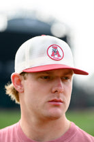 University of Alabama White and Crimson Hat with embroidery of the Vintage A Logo