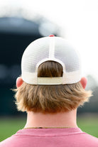 University of Alabama White and Crimson Hat with embroidery of the Vintage A Logo 
snapback