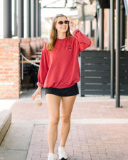 University of Alabama Red Sweatshirt with Vintage A logo embroidery