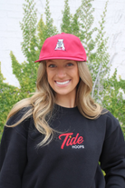 University of Alabama Red Flat bill Hat with a Vintage A Logo patch