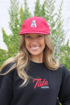 University of Alabama Red Flat bill Hat with a Vintage A Logo patch