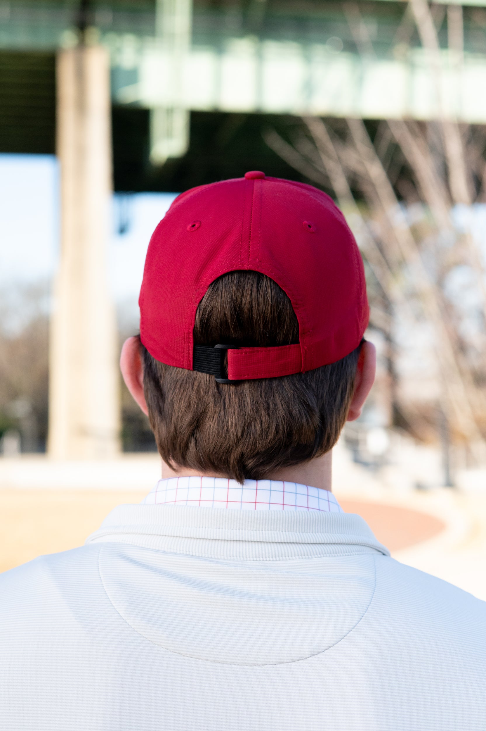 University of Alabama Red Flat bill Hat with a Vintage A Logo patch
