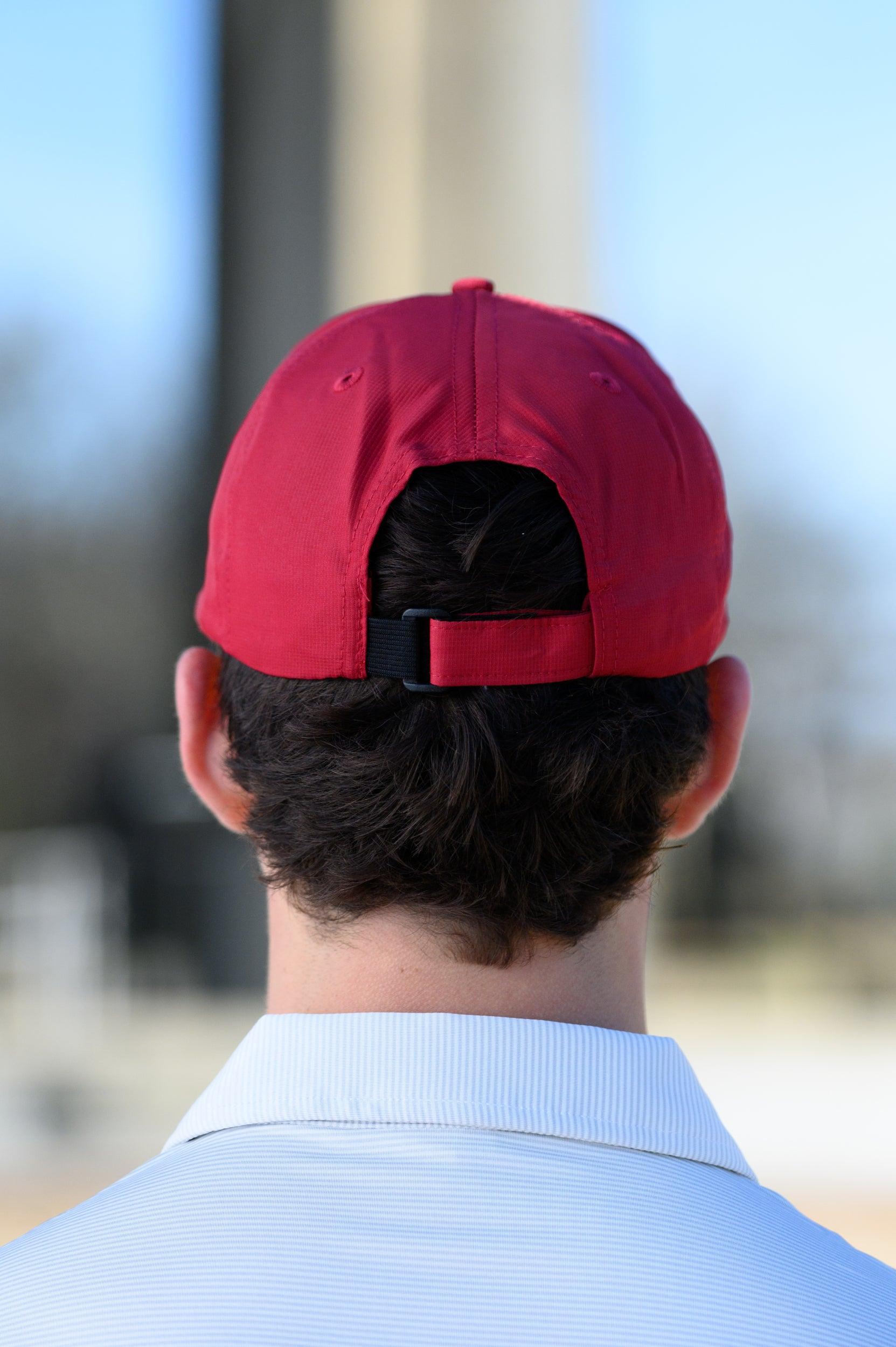 University of Alabama Red Flat bill Hat with a Vintage A Logo patch
strap back
