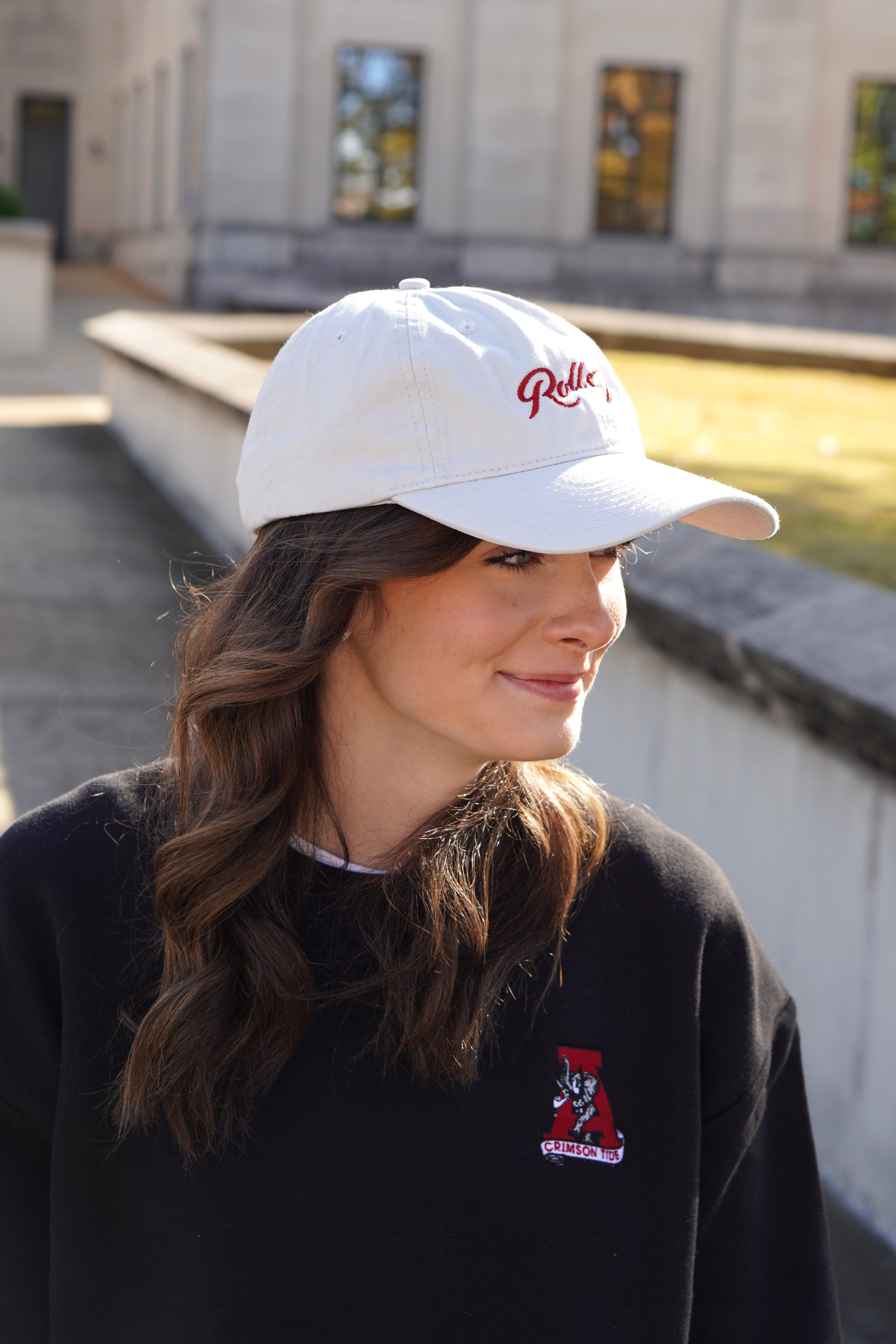 University of Alabama Black Sweatshirt with an embroidered Vintage A logo