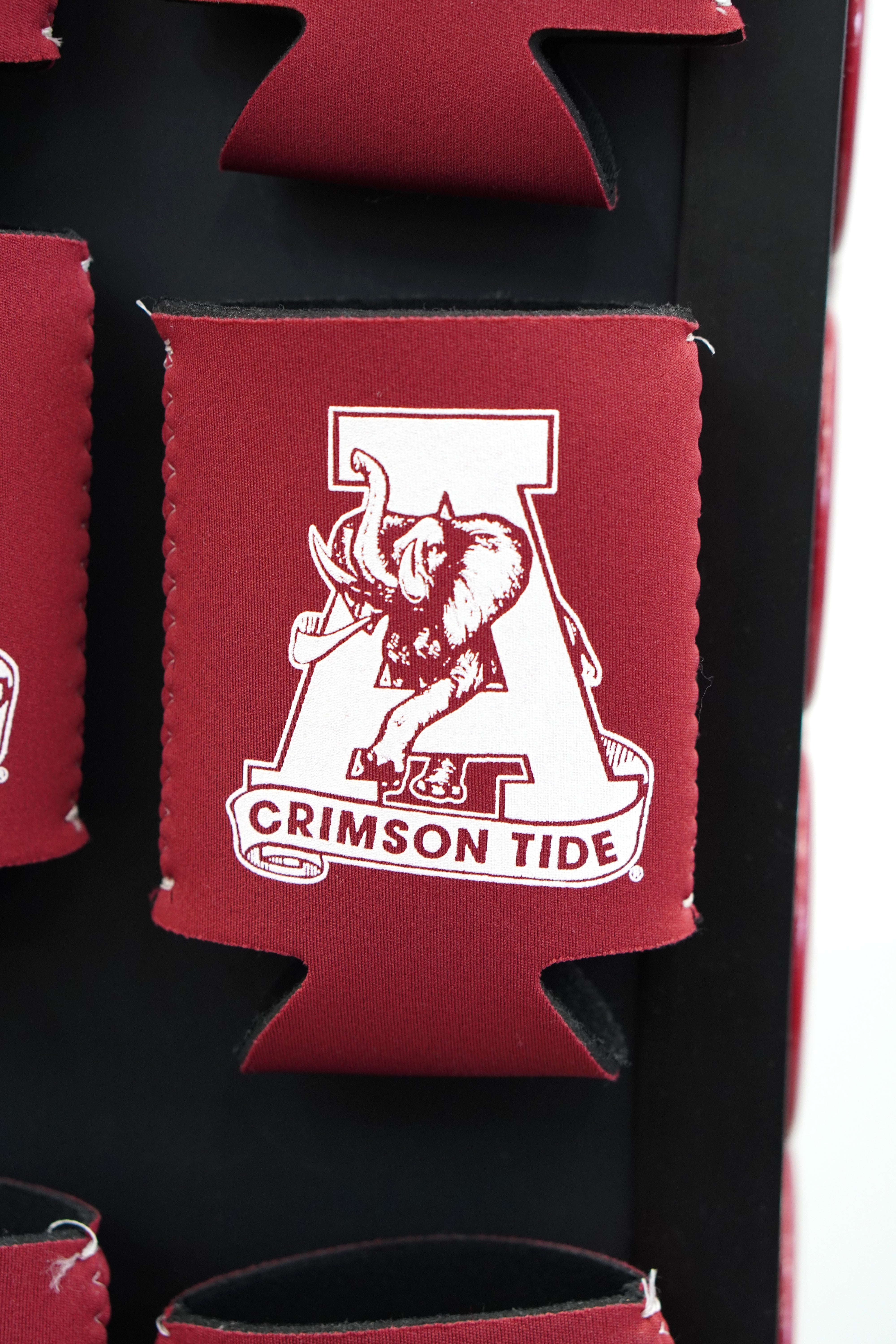 University of Alabama Red Magnetic Koozie with a White Vintage A Logo pint