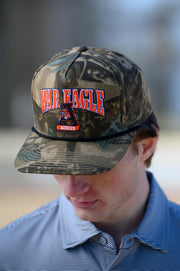 Auburn University Camouflage Hat with Orange text “War Eagle”