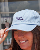Auburn University Light Blue Ladies' Hat with Navy embroidered text "Weagle Weagle”