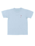 University of Alabama Blue Youth T-Shirt with a small, Red golf flag with "UA" inside