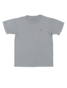 University of Alabama Grey Youth T-Shirt with a small, Red golf flag with "UA" inside