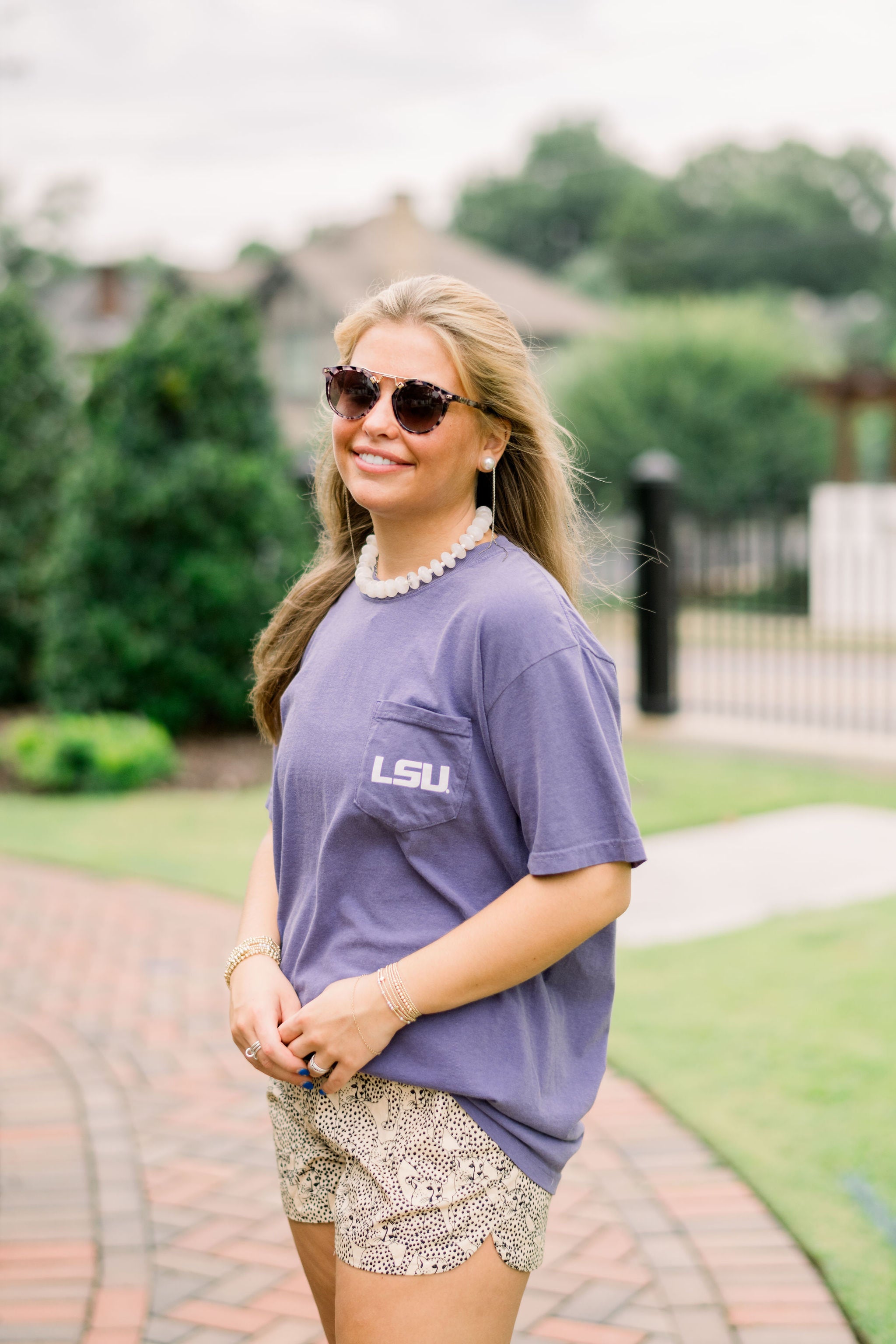 lsu text logo front pocket