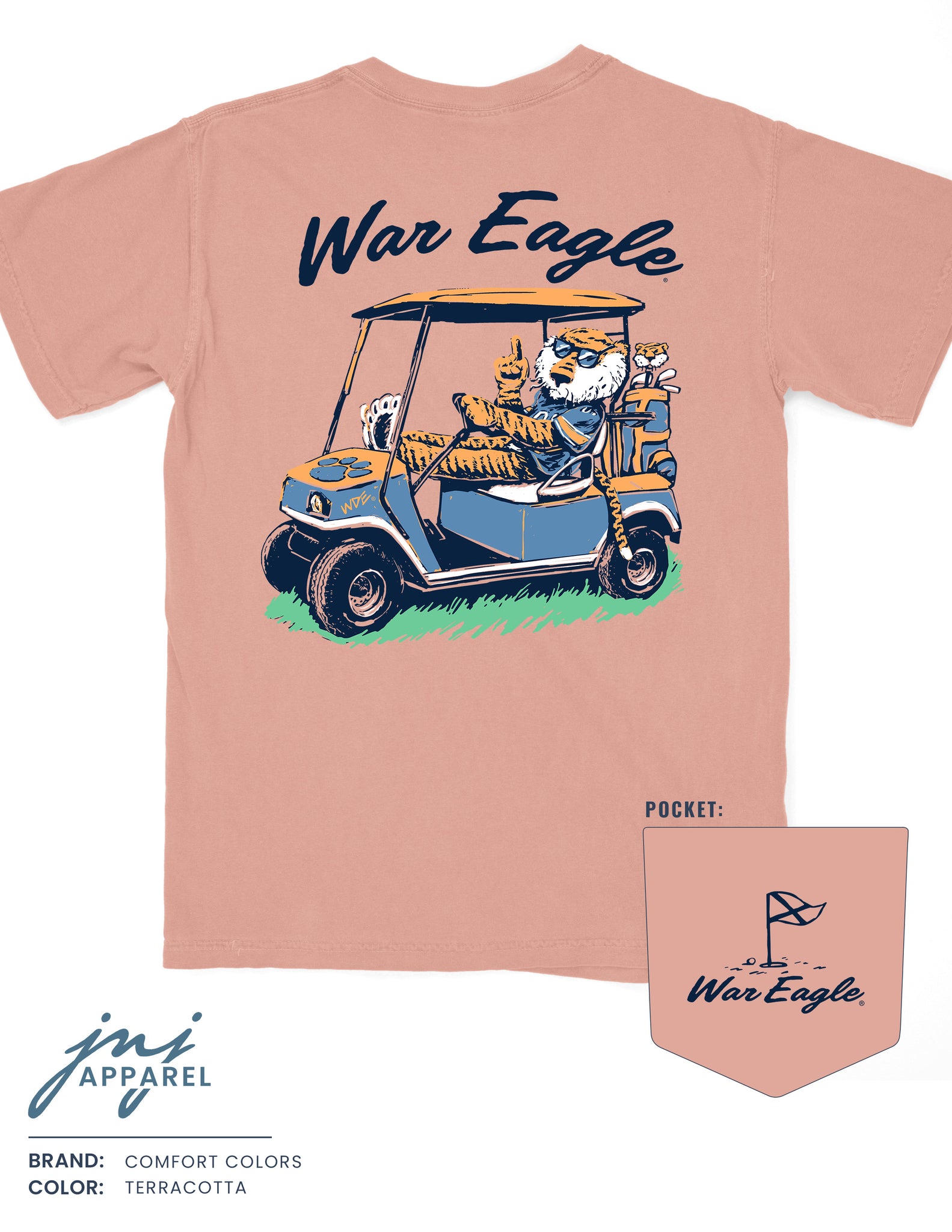 Aubie Golf Cart T-Shirt