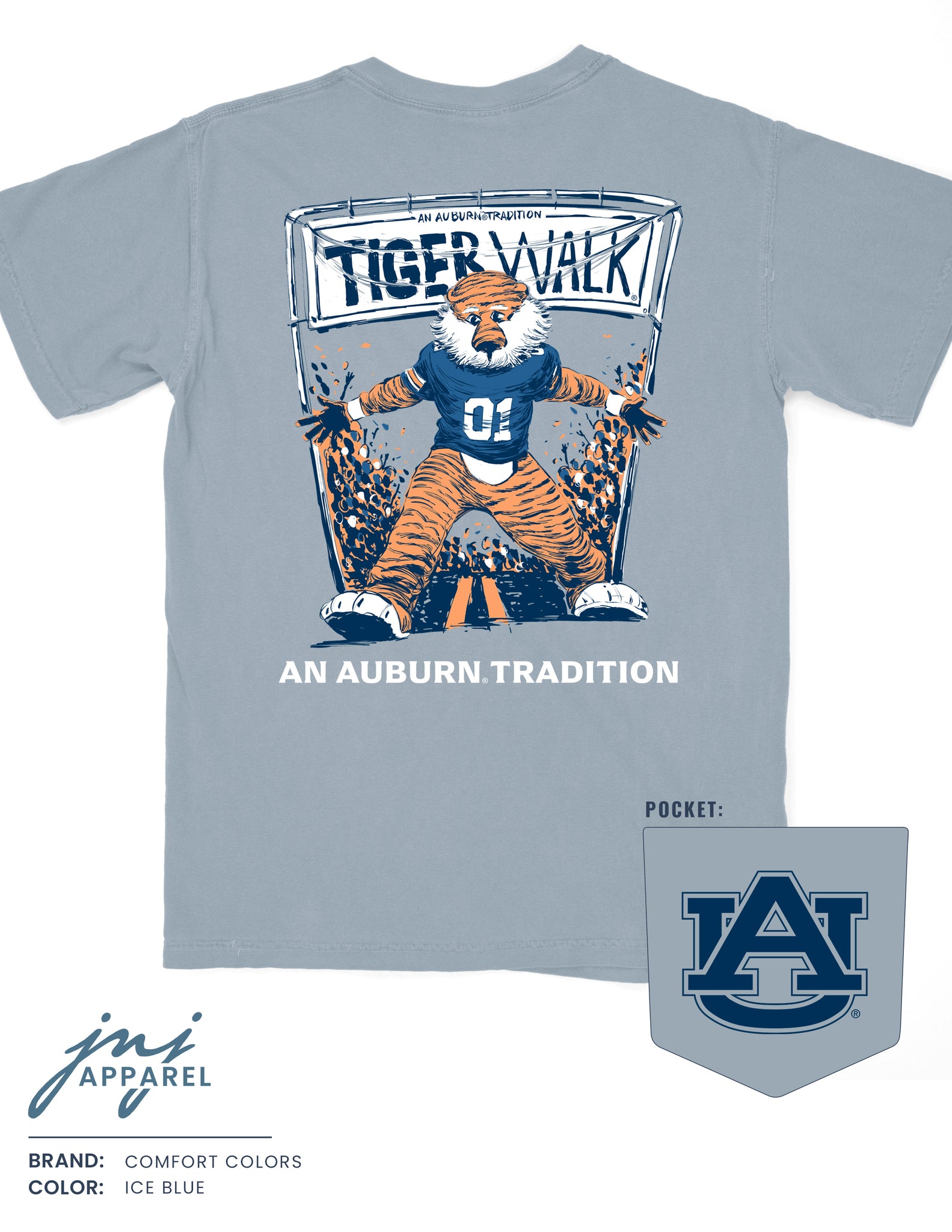 Aubie Tiger Walk T-Shirt - Quick Ship