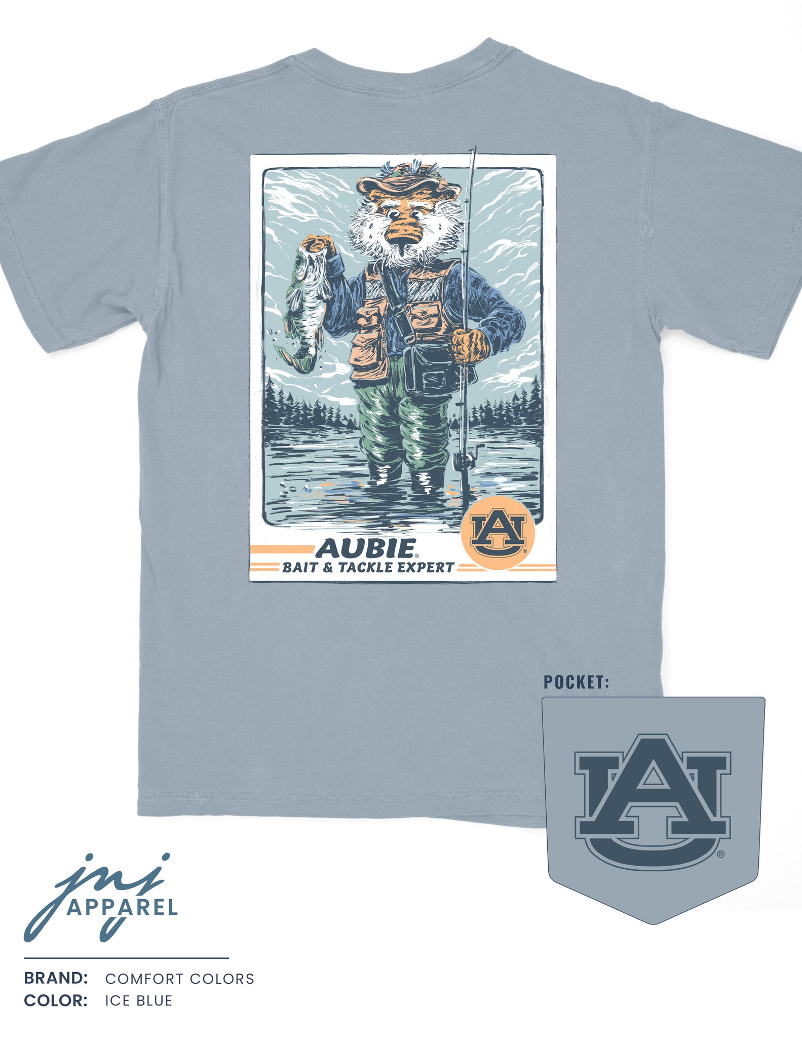 Aubie Fishing T-Shirt