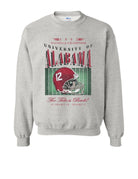 University of Alabama 1992 National Champions Gildan Ash  Sweatshirt  with a graphic print of a football helmet and the text '1992 National Champions UNIVERSITY OF ALABAMA'.