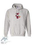 Grateful Hoops Crimson and White Hoodie - Quick Ship