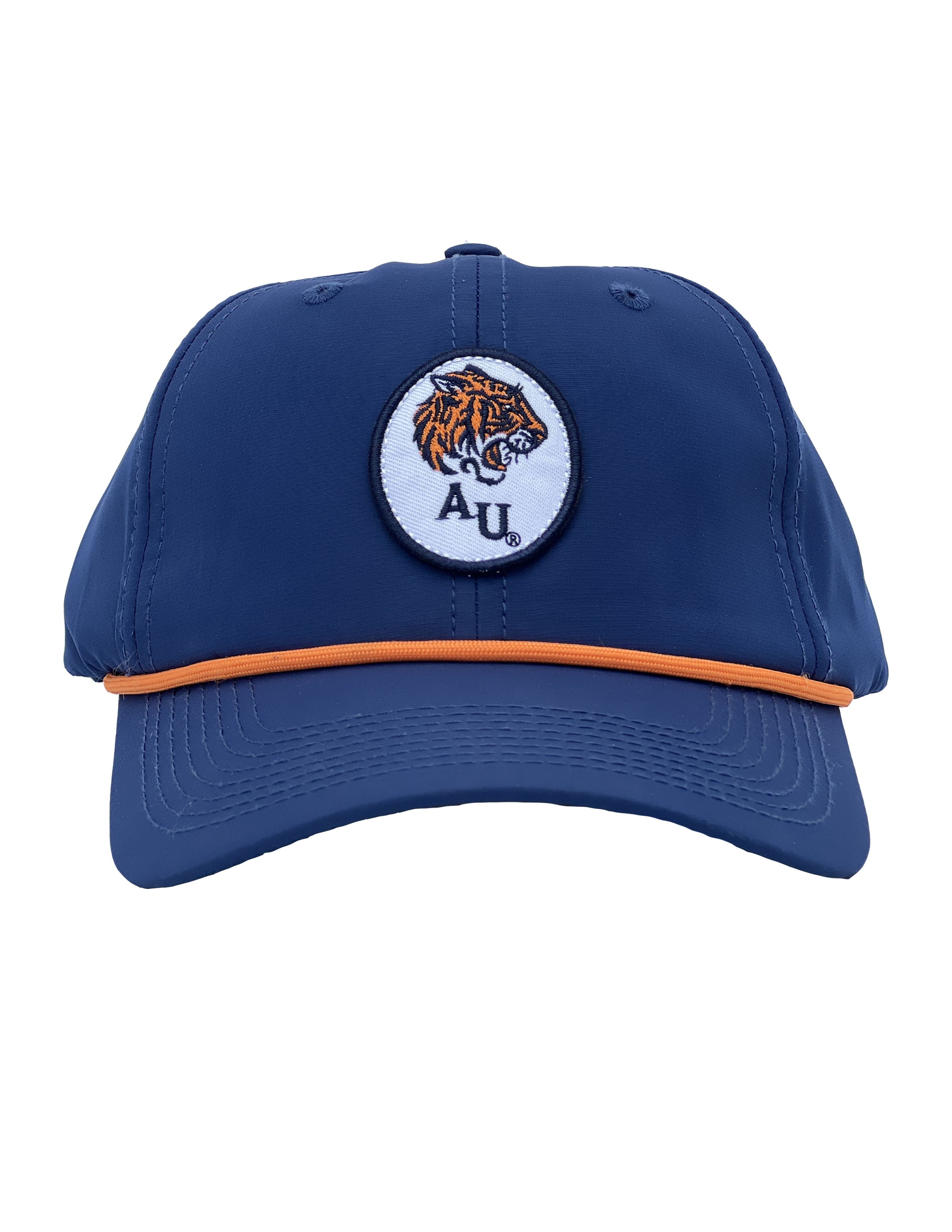 Auburn University AU Tiger Patch Hat  Navy JNJ Classic Rope Hat with Orange Rope and White AU Tiger Patch