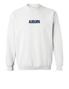 Auburn University Auburn Embroidered White Gildan Sweatshirt with Navy "Auburn" Embroidery (Front)