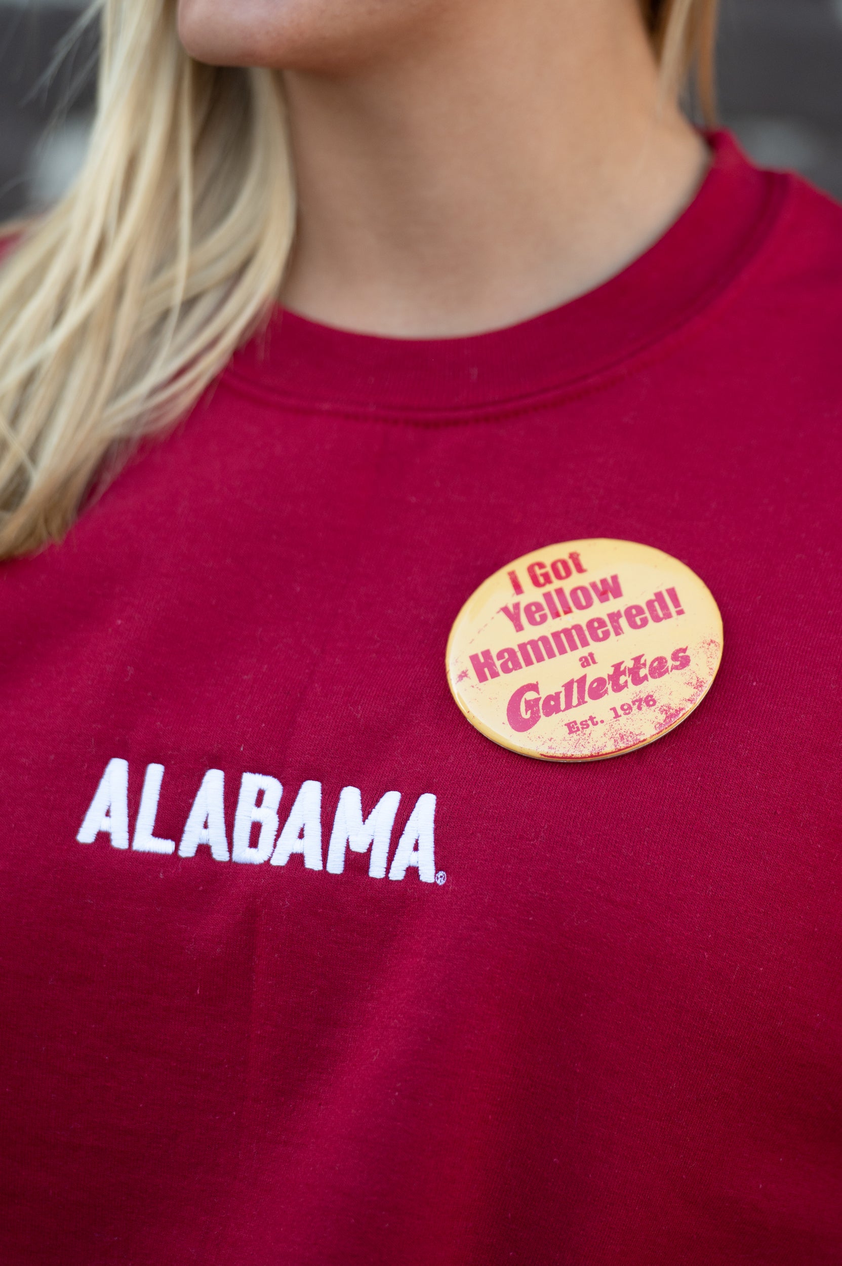  Gallettes Yellow Gallettes Button with Red text "I Got Yellow Hammered! at Gallettes"