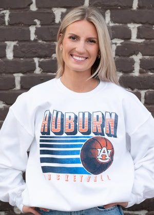 Auburn Basketball Vintage Sweatshirt XXL / White / Gildan Sweatshirt