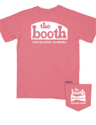 The Booth Coral T-Shirt with White The Booth logo