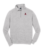 University of Alabama Light Grey 1/4 Zip with Vintage A Logo embroidery