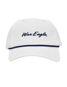 Auburn University White Hate with a Navy rope and Navy "War Eagle" embroidery