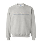 Auburn University Grey Sweatshirt with Navy embroidered text "Weagle Weagle War Damn Eagle"